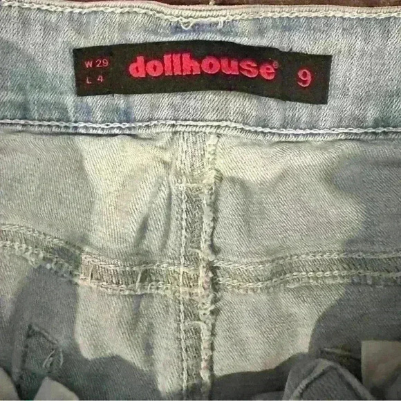 Dollhouse Distressed Denim Shorts - Size 9, Light Wash - Picture 3 of 3